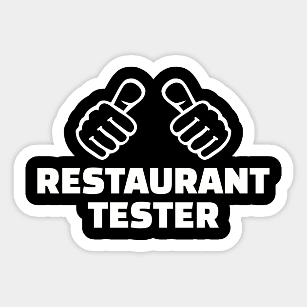 Restaurant tester Sticker by Designzz